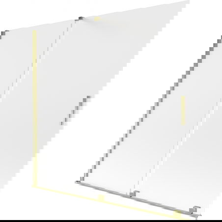 Mexen Velar 2-Panel Sliding Bath Screen 170 x 150 cm, Frosted, Gold - 896-170-000-31-50