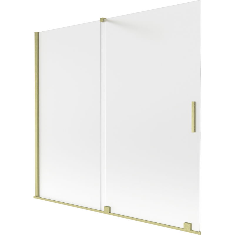 Mexen Velar two-panel sliding bathtub screen 170 x 150 cm, frosted, brushed gold - 896-170-000-31-55