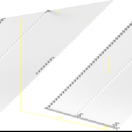 Mexen Velar two-panel sliding bathtub screen 170 x 150 cm, frosted, brushed gold - 896-170-000-31-55