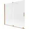 Mexen Velar 2-panel sliding bath screen 170 x 150 cm, frost, brushed copper - 896-170-000-31-65