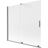 Mexen Velar 2-Panel Sliding Shower Screen 170 x 150 cm, Frosted, Brushed Gun Gray - 896-170-000-31-66