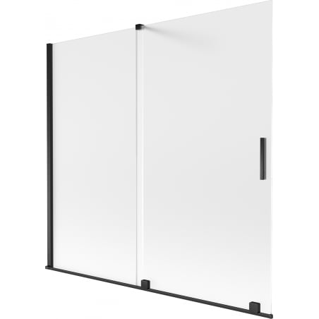 Mexen Velar 2-wing sliding bath screen 170 x 150 cm, frosted, black - 896-170-000-31-70