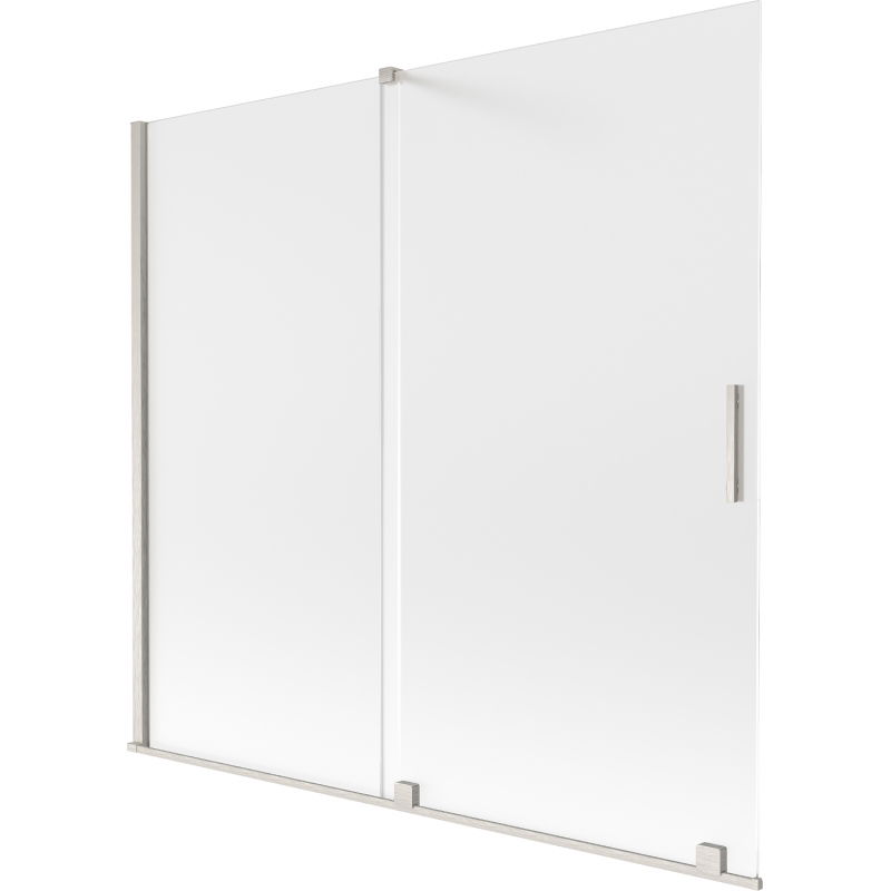 Mexen Velar 2-wing sliding shower screen 170 x 150 cm, frost, brushed nickel - 896-170-000-31-97