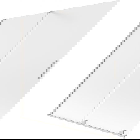 Mexen Velar Sliding Bathtub Screen 2-Panel 170 x 150 cm, Frosted, Brushed Nickel - 896-170-000-31-97