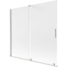Mexen Velar 2-wing sliding shower screen 170 x 150 cm, frost, brushed nickel - 896-170-000-31-97