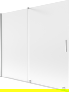 Mexen Velar 2-wing sliding bath screen 180 x 150 cm, frost, chrome - 896-180-000-31-01