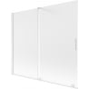 Mexen Velar 2-wing sliding bath screen 180 x 150 cm, frosted, white - 896-180-000-31-20