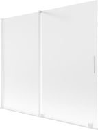 Mexen Velar 2-wing sliding bath screen 180 x 150 cm, frosted, white - 896-180-000-31-20
