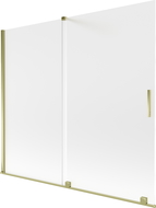 Mexen Velar 2-Panel Sliding Bath Screen 180 x 150 cm, Frosted, Gold - 896-180-000-31-50
