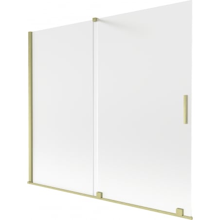 Mexen Velar 2-panel Sliding Bath Screen 180 x 150 cm, Frosted, Brushed Gold - 896-180-000-31-55