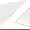 Mexen Velar 2-panel Sliding Bath Screen 180 x 150 cm, Frosted, Brushed Gold - 896-180-000-31-55