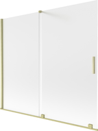 Mexen Velar 2-panel sliding bath screen 180 x 150 cm, frosted, gold brushed - 896-180-000-31-55