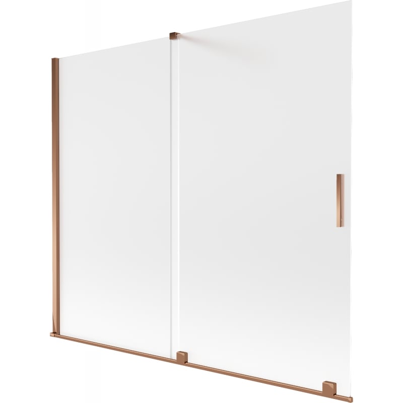 Mexen Velar 2-panel sliding bath screen 180 x 150 cm, frost, rose gold - 896-180-000-31-60