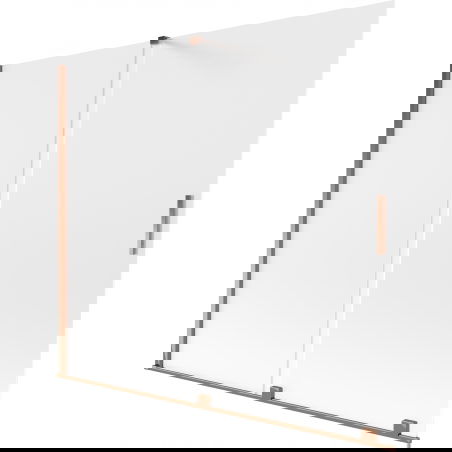 Mexen Velar 2-wing sliding shower screen 180 x 150 cm, frosted, rose gold - 896-180-000-31-60