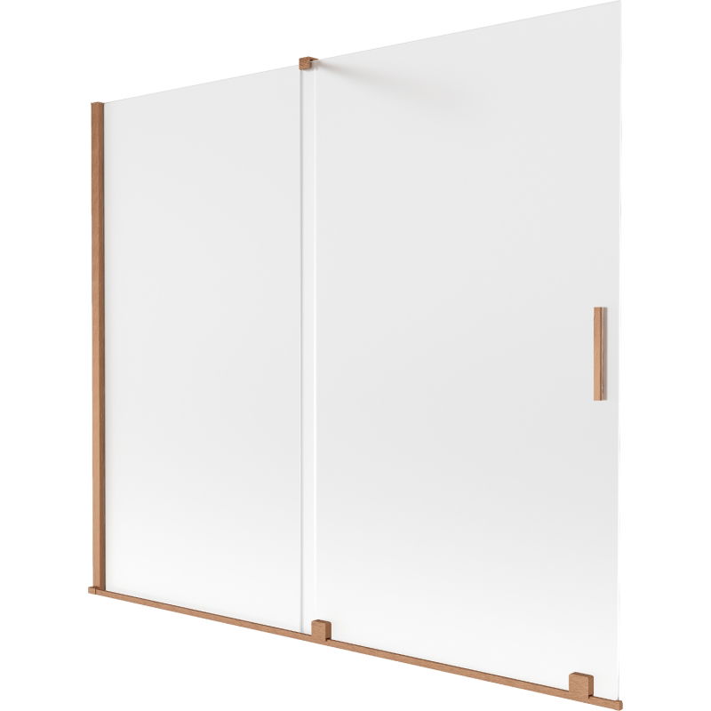 Mexen Velar 2-panel sliding bathtub screen 180 x 150 cm, frosted, brushed copper - 896-180-000-31-65