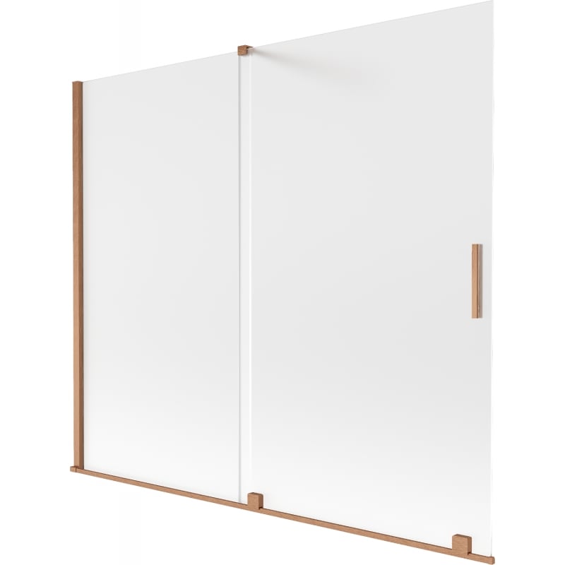 Mexen Velar 2-panel sliding shower screen 180 x 150 cm, frosted, brushed copper - 896-180-000-31-65