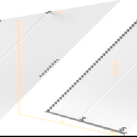 Mexen Velar 2-panel sliding bathtub screen 180 x 150 cm, frosted, brushed copper - 896-180-000-31-65