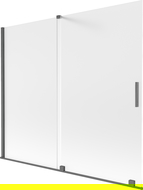 Mexen Velar 2-panel sliding shower screen 180 x 150 cm, frosted, brushed gun gray - 896-180-000-31-66