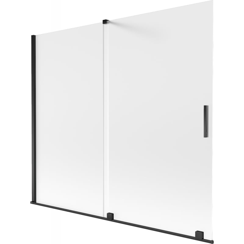 Mexen Velar 2-door sliding shower screen 180 x 150 cm, frosted, black - 896-180-000-31-70