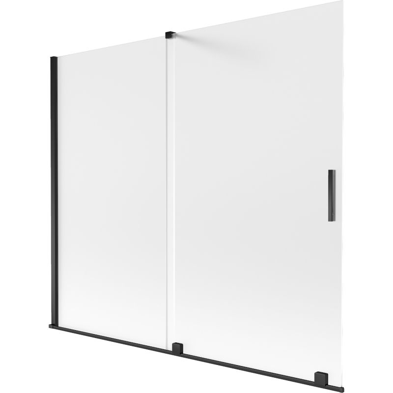 Mexen Velar 2-panel sliding shower screen 180 x 150 cm, frosted, black - 896-180-000-31-70