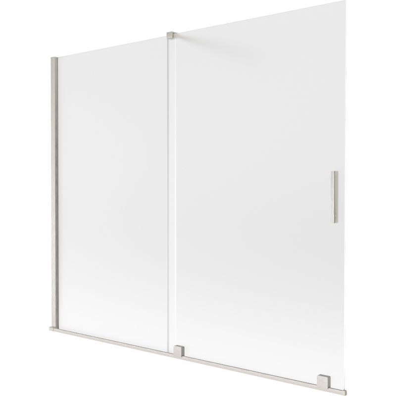 Mexen Velar 2-wing Sliding Bath Screen 180 x 150 cm, Frosted, Brushed Nickel - 896-180-000-31-97