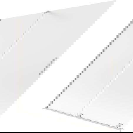 Mexen Velar 2-wing sliding bathtub screen 180 x 150 cm, frosted, brushed nickel - 896-180-000-31-97