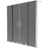 Mexen Velar Duo 2-panel retractable bath screen 150 x 150 cm, graphite, chrome - 896-150-000-42-01