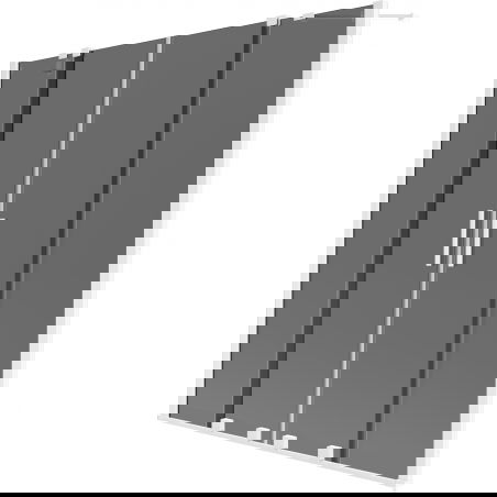 Mexen Velar Duo Two-wing Sliding Bath Screen 150 x 150 cm, Graphite, White - 896-150-000-42-20