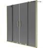 Mexen Velar Duo Two-Wing Sliding Bath Screen 150 x 150 cm, Graphite, Brushed Gold - 896-150-000-42-55