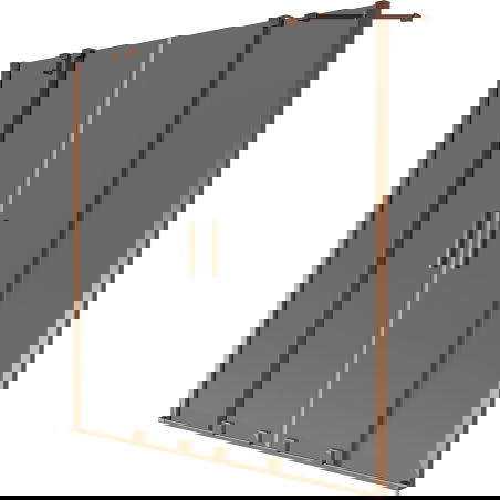 Mexen Velar Duo 2-panel sliding bathtub screen 150 x 150 cm, graphite, rose gold - 896-150-000-42-60