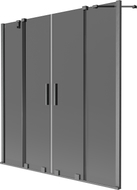 Mexen Velar Duo Bathtub Screen 2-Panel Sliding 150 x 150 cm, Graphite, Brushed Gun Gray - 896-150-000-42-66