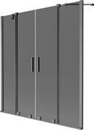 Mexen Velar Duo shower screen 2-panel sliding 150 x 150 cm, graphite, brushed gun gray - 896-150-000-42-66