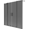 Mexen Velar Duo 2-wing slide shower screen 150 x 150 cm, graphite, gun metal - 896-150-000-42-95