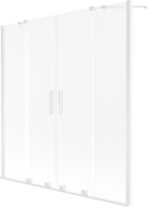 Mexen Velar Duo 2-panel sliding bath screen 150 x 150 cm, frosted, white - 896-150-000-32-20