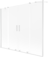 Mexen Velar Duo Bathtub Screen 2-Panel Sliding 180 x 150 cm, Frosted, White - 896-180-000-32-20