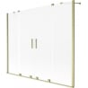 Mexen Velar Duo sliding bath screen 2-wing 180 x 150 cm, frost, brushed gold - 896-180-000-32-55