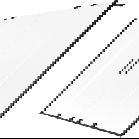 Mexen Velar Duo 2-panel sliding bathtub screen 180 x 150 cm, frosted, black - 896-180-000-32-70