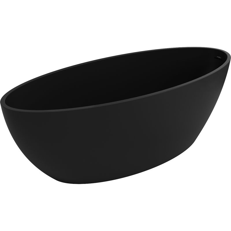 Mexen Prato freestanding basin made of conglomerate 170 x 70 cm, black matte - 57251707070
