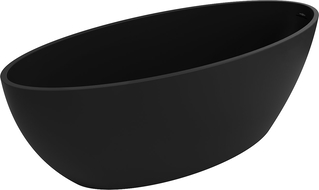 Mexen Prato freestanding bathtub made of conglomerate 170 x 70 cm, black matte - 57251707070