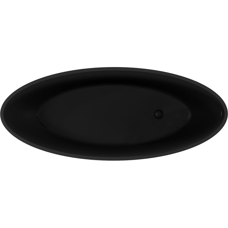 Mexen Prato freestanding basin made of conglomerate 170 x 70 cm, black matte - 57251707070