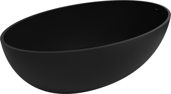 Mexen Prato freestanding bathtub made of conglomerate 170 x 100 cm, black matte - 57251701070