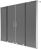 Mexen Velar Duo 2-panel sliding bath screen 180 x 150 cm, graphite, chrome - 896-180-000-42-01