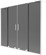 Mexen Velar Duo Shower Screen 2-Panel Sliding 180 x 150 cm, Graphite, White - 896-180-000-42-20