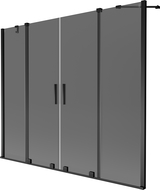 Mexen Velar Duo 2-wing Sliding Bath Screen 180 x 150 cm, Graphite, Black - 896-180-000-42-70