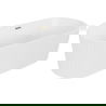 Mexen Paola freestanding fluted bathtub 170 x 80 cm, matte white, gold overflow - 52721708001-50