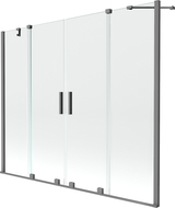 Mexen Velar Duo 2-wing sliding bathtub screen 180 x 150 cm, transparent, gun metal - 896-180-000-02-95