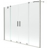Mexen Velar Duo Bathtub Screen 2-Panel Sliding 180 x 150 cm, Transparent, Brushed Nickel - 896-180-000-02-97
