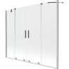 Mexen Velar Duo Shower Screen 2-Panel Sliding 180 x 150 cm, Transparent, Brushed Nickel - 896-180-000-02-97