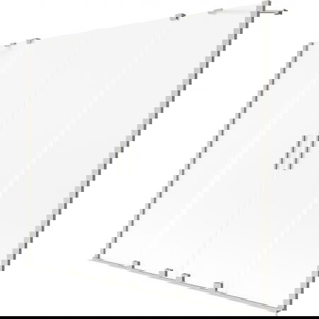 Mexen Velar Duo 2-panel sliding bathtub screen 180 x 150 cm, frosted, brushed nickel - 896-180-000-32-97