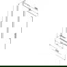 Mexen Velar L shower screen 2-panel sliding 70 x 150 cm, transparent, white - 896-070-003-01-20